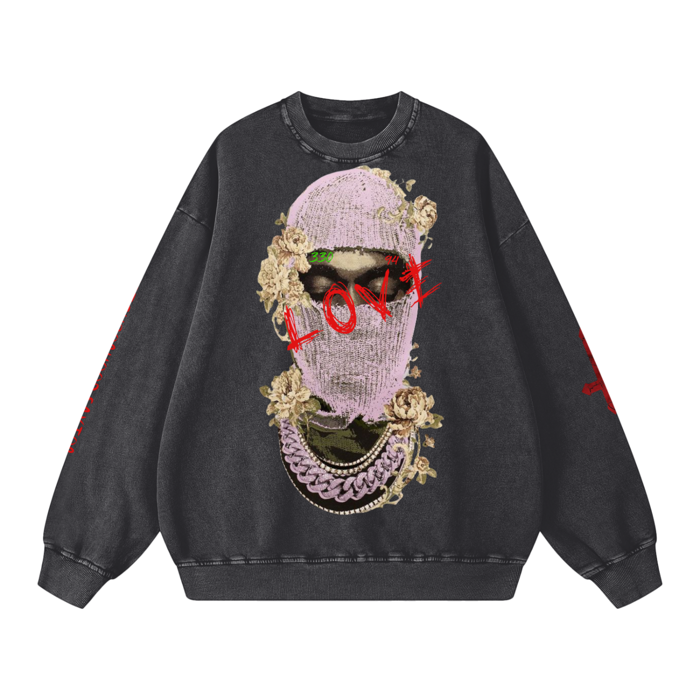 Cloaked lover Snow Washed Oversized Sweatshirt