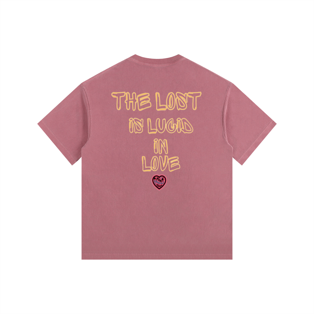 Lucid n love 2 Vintage Washed Oversized Cotton T-Shirt