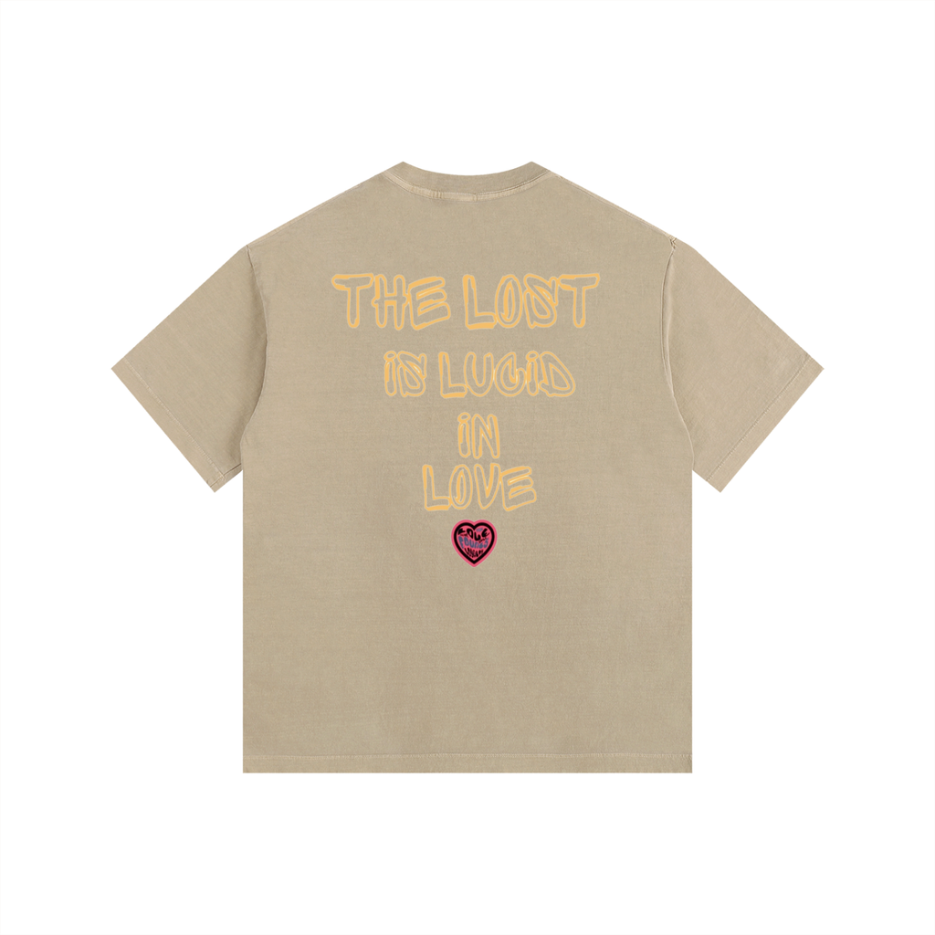 Lucid n love 2 Vintage Washed Oversized Cotton T-Shirt