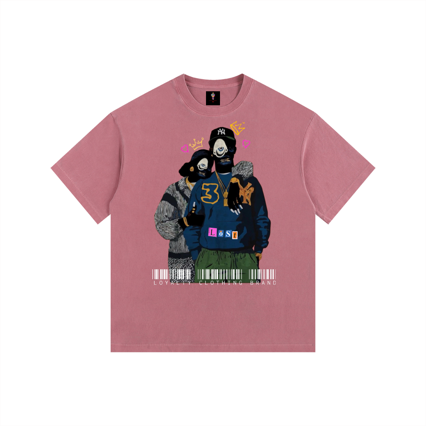 Lucid n love 2 Vintage Washed Oversized Cotton T-Shirt