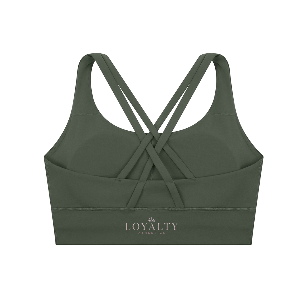 Loyalty Athletics (Purple wording)-Cross Sports Bra