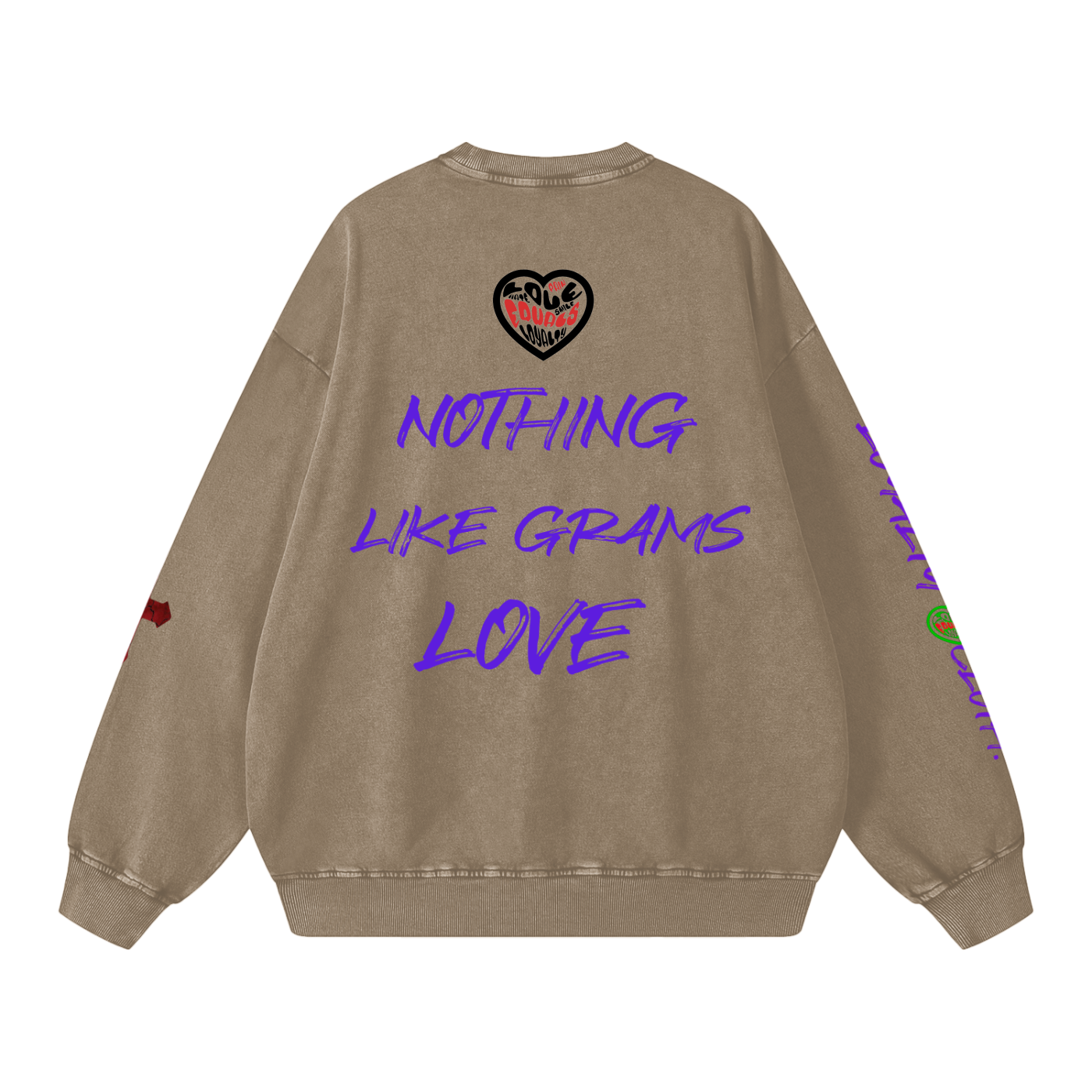 Grams Love Snow Washed Oversized Sweatshirt