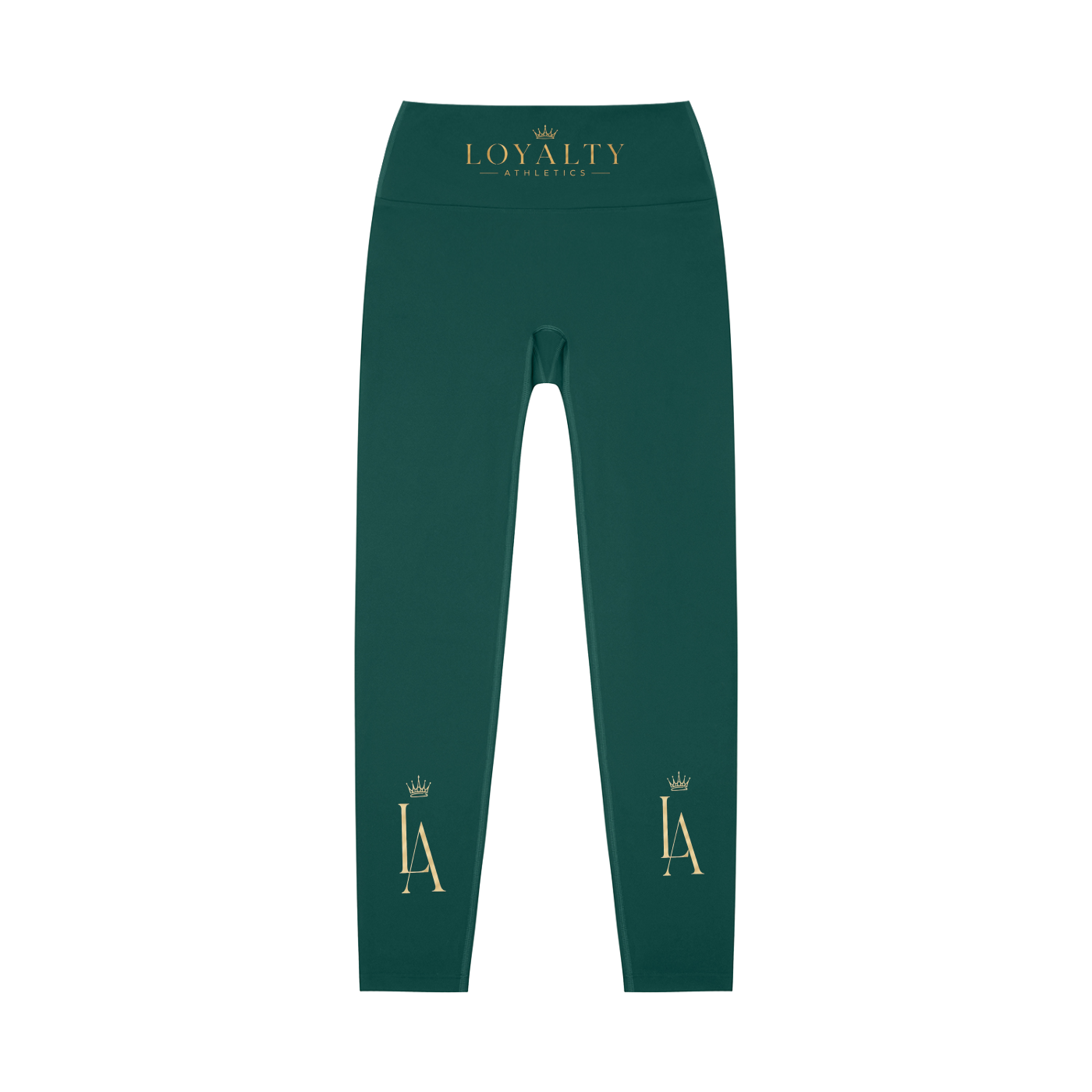 Loyalty athletics (gold wording)High-Waisted Yoga Leggings